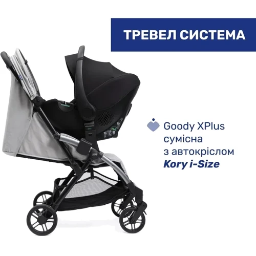 Прогулянкова коляска Chicco Goody XPlus світло-сіра (87040.84) (8058664173068): Стать дитини Унисекс