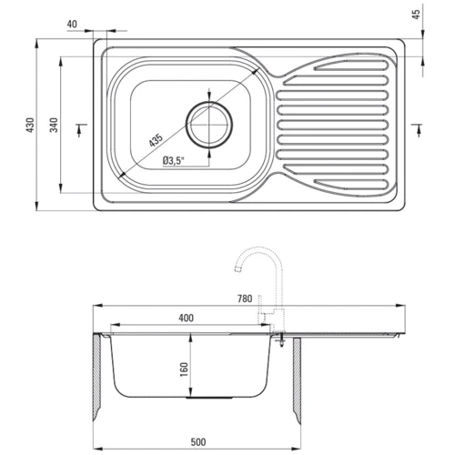 Набор для кухни Deante Legato ZEL_X113 + BOC_062M (ZELA0113)