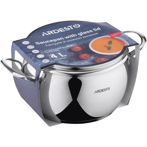 Каструля Ardesto Gemini Liguria 4 л (AR4340GB): Обсяг, л 4