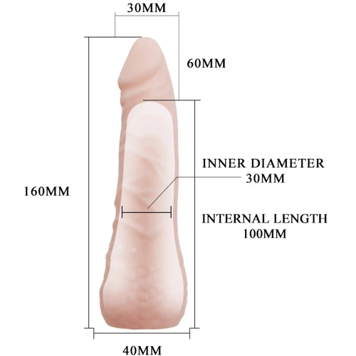 Насадка на пенис LYBAILE Sex Toys Big Man 6" Flesh