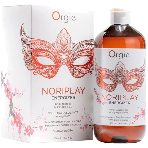 Гель для NURU-масажу Orgie – Noriplay Energizer (500 мл), екстракт гінкго білоба, захисне простирадло
