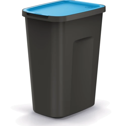 Баки для сортування сміття Prosperplast Keden Compacta Q Plus, комплект 3х35л чорний, кришка синя/зелена/жовта (5905197562223)