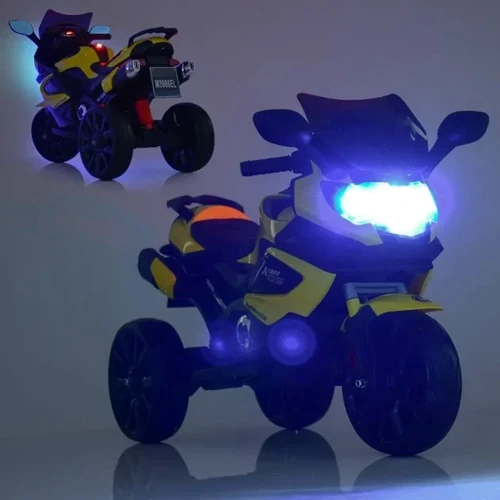 Дитячий електромотоцикл 3 колісний Bambi Racer синій (M 3986EL-4): Матеріал корпусу пластик