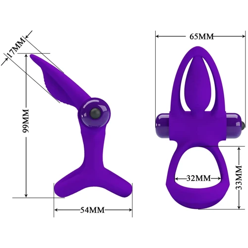 Ерекційне віброкільце LYBAILE Pretty Love - Vibration Cock Ring (BI-210306)