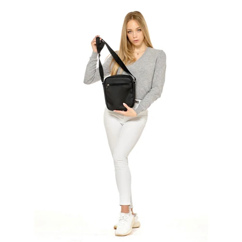 Женская сумка через плечо Sambag Makros черная (70301065): Тип Сумки