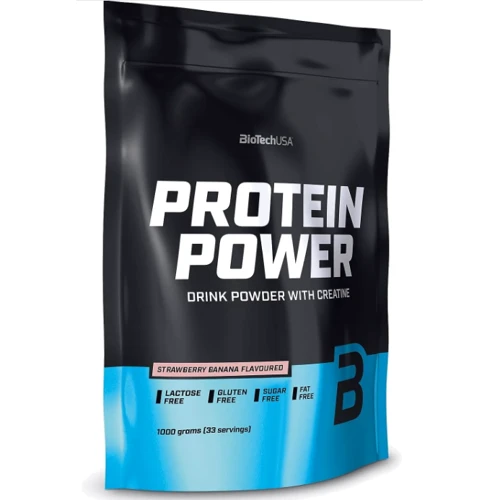 Протеин BioTechUSA Protein Power 1000 g / 33 servings / Strawberry Banana