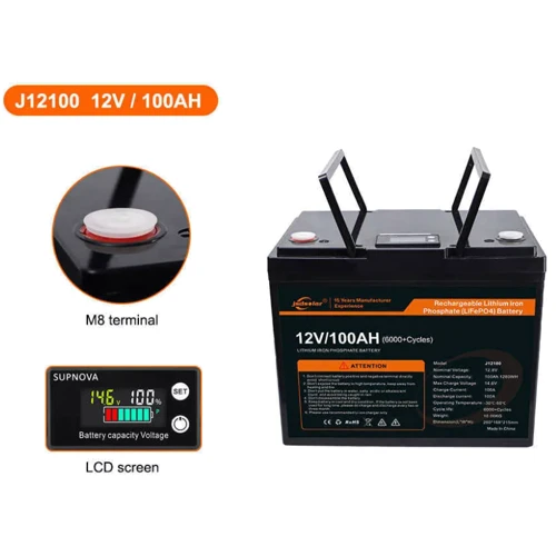 Аккумуляторная батарея JSDsolar J12100 LiFePO4 12V 100Ah 1.2kwh: Тип LiFePO4