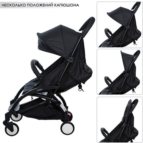 Візок Bambi Yoga M 3548-2-2 Чорний горох: Матеріал коліс поліуретан