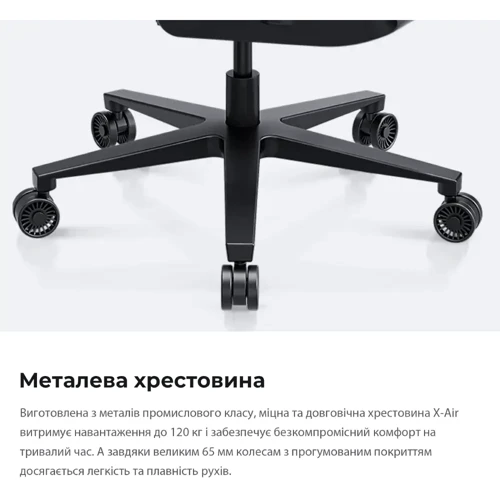 Крісло ігрове Anda SeatX-Air Mega Size XL Mesh Gray Twilight (AD-WY-01-GGSP) фото 16
