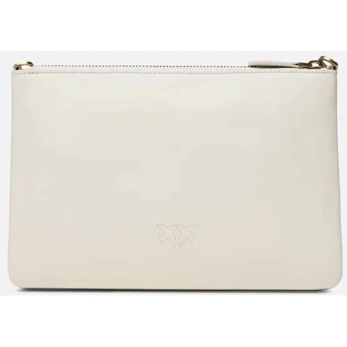 Женский клатч PINKO FLAT CLASSIC VITELLO SETA белый (100455A0F1Z14Q): Застежка Молния
