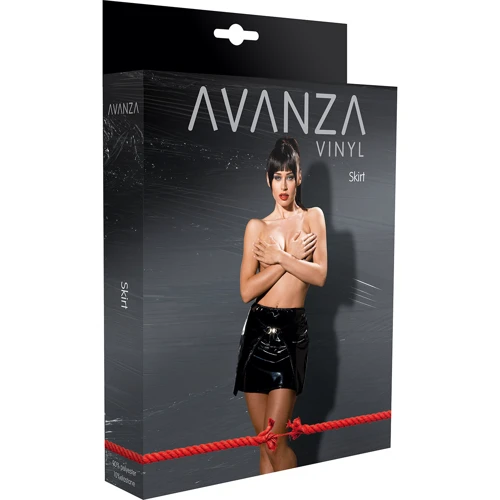 Лакированная мини юбка с молнией Avanza, M