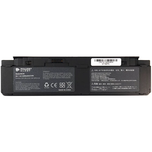 Батарея для ноутбука Акумулятор PowerPlant для ноутбуків SONY VAIO VGP-BPL15 / B (VGN-P31ZK / R) 7.4V 4200mAh (NB520053)
