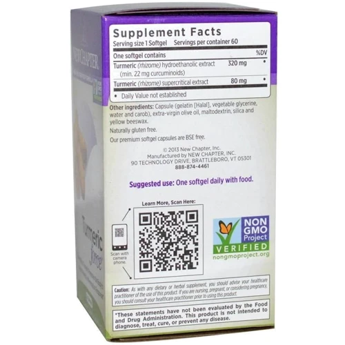 New Chapter, Turmeric Force, 60 softgels (NCR-6044): Форма випуску капсули