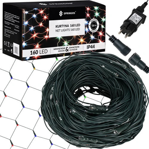 Гирлянда сетка Springos 2 x 2.6 м 160 LED CL4014 Mix фото 5