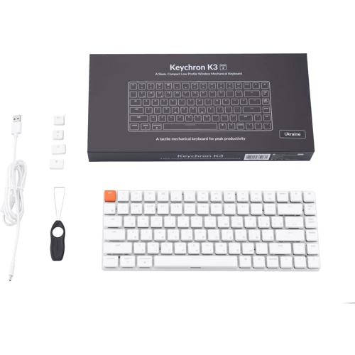 Клавиатура Keychron K3 84 Key Gateron Red Wireless UA White (K3K1_KEYCHRON) фото 19