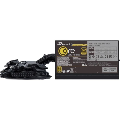 Блок живлення Seasonic 550W GC-550 GOLD (SSR-550LC): Коннектори 20+4 pin / 1x4+4pin / 2x6+2pin