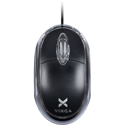 Мышь Vinga MS201BK: Вес 55 г