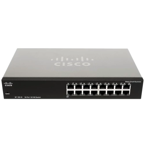 Сетевой коммутатор Cisco SB SF100-16: Порты только Gigabit Ethernet (10/100/1000)