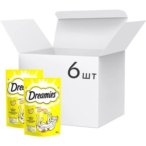 Лакомства Dreamies Cheese для кошек с сыром 60 г (4008429037979): Вид Снеки
