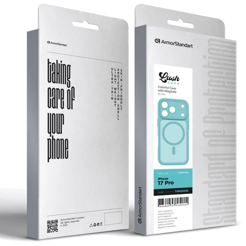 Чехол для iPhone ArmorStandart Lush MagCase Turquoise for iPhone 17 Pro (ARM87496)