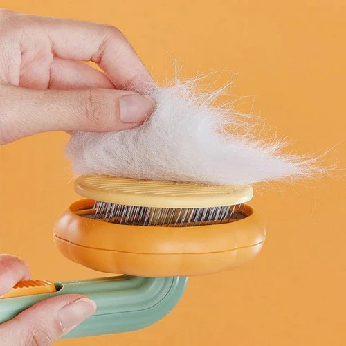 Расческа для шерсти кошек и собак с кнопкой Vailge Pet Brush PGB-A Оранжевая (2090)