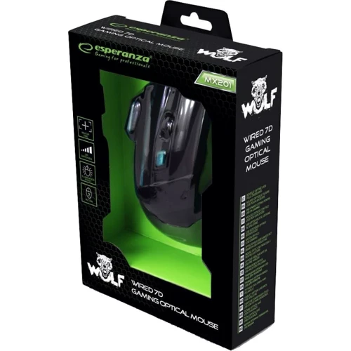Мишка Esperanza MX201 Wolf blue (EGM201B): Ергономіка для правої руки