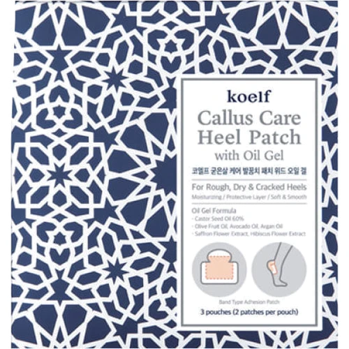 Koelf Callus Care Heel Patch with Oil Gel Патчи для пяток с гель-маслом - 3 штуки: Назначение Восстановление