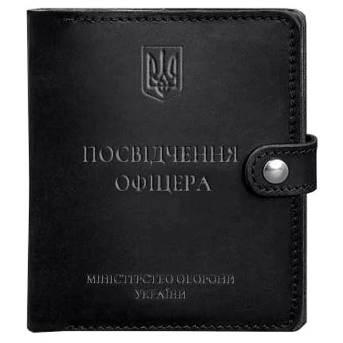Обложка для удостоверения офицера BlankNote Crazy Horse 11 черная (BN-OP-11-g-kr)
