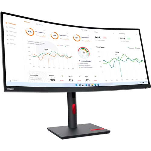 Монитор Lenovo ThinkVision T34w-30 (63D4GAT1UA): Покрытие экрана антибликовое