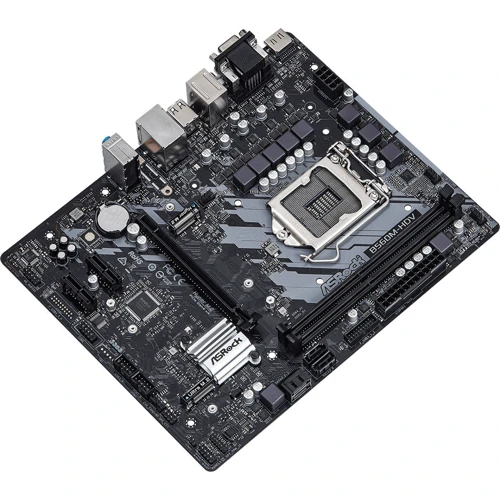 ASRock B560M-HDV microATX 2xDDR4 5000, M2, HDMI, HDMI, D-Sub, DVI-D: Роз'єми на платі SATA 3.0, M.2