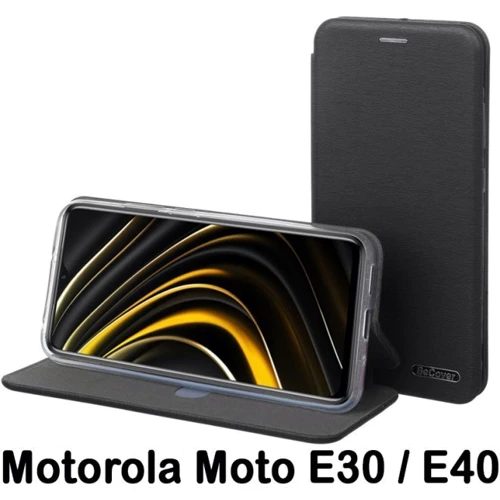 Чехол для телефонов BeCover Book Exclusive Black for Motorola Moto E30 / E40 (707905): Материал искусcтвенная кожа