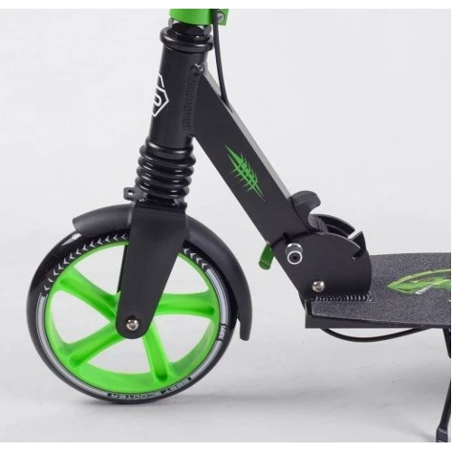 Самокат алюминиевый Best Scooter SHARK зеленый (18104): Конструкция рамы цельная