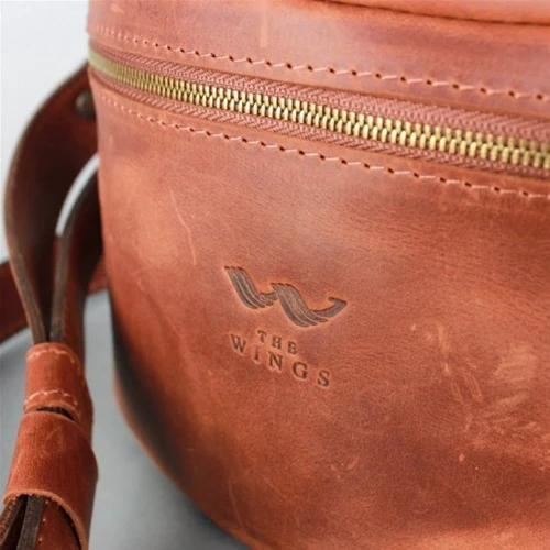 Шкіряна поясна сумка The Wings коричнева (TW-BeltBag-kon-crz): Тип ручки Поясний ремінь, Без ручки