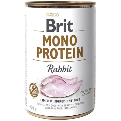 Влажный корм для собак Brit Mono Protein Rabbit Dog 400 g (кролик)