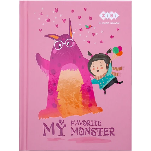 Блокнот ZiBi MONSTER, А-6, 64л., Кл., Рожевий (ZB.12716-10)