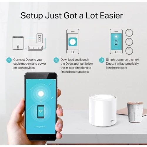 Маршрутизатор Wi-Fi TP-Link Deco X20 1-Pack: Количество LAN портов 2