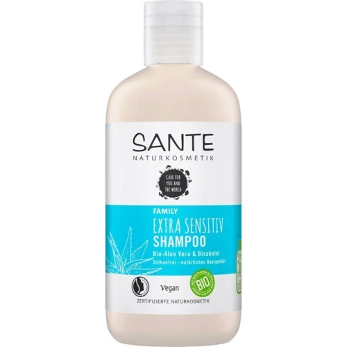 Sante Family Extra Sensitive Shampoo БИО-Шампунь для чувствительной кожи головы алоэ вера и бисаболол 250 ml
