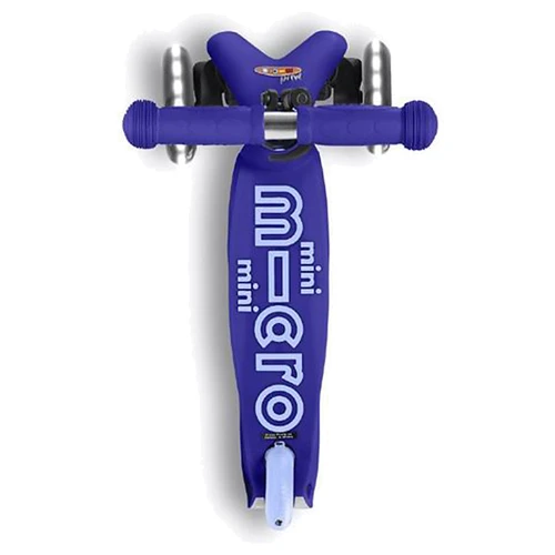 Самокат Micro Mini Deluxe LED – Синій (до 50 кг, 3-х колісний, світло) MMD142: Тип коліс литые
