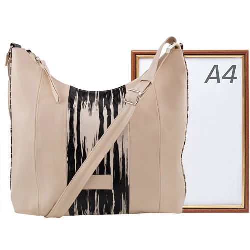 Женская сумка хобо Laskara бежевая (LK10249-zebra): Пол Женский