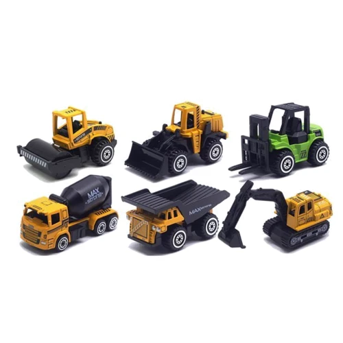 Набір машин Mega Garage A-Toys 86605-6A, 6 машинок (Жовтий): Виробник A-Toys