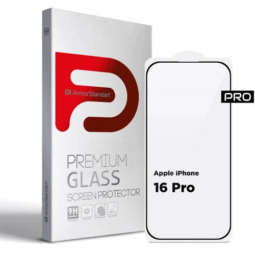 Захисне скло для iPhone ArmorStandart Tempered Glass Pro Black для iPhone 16 Pro (ARM78510)