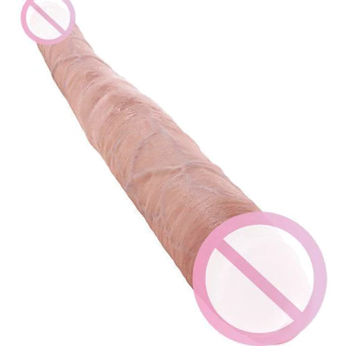 Двойной фаллоимитатор King Cock 16" Tapered Double Dildo, 40.6x4.3 см, телесный