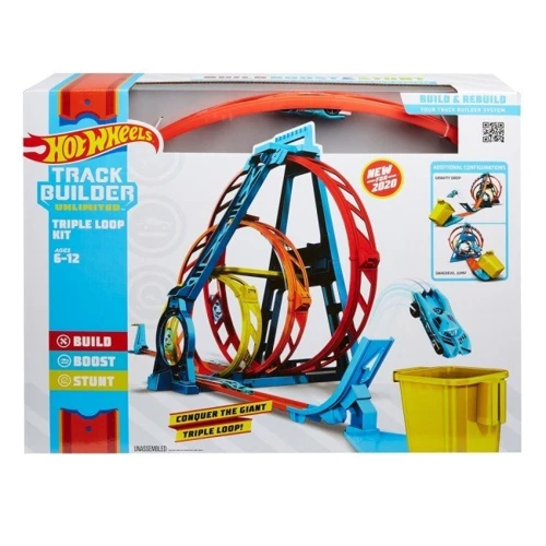 Трек Hot Wheels Track builder Потрійна петля (GLC96): Колір разноцветный