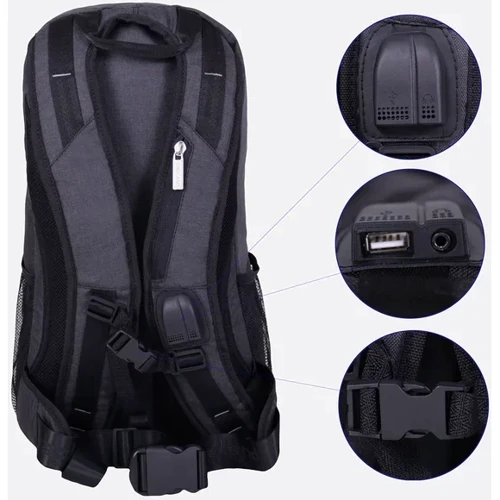 Сумка для ноутбуков Bagland 15.6" Granite Black/Gray (7072175): Цвет черный/серый