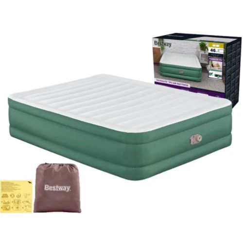 Надувной матрас Надувная велюровая кровать Bestway 203x152x46 см (69646): Габариты 203x152x46 см