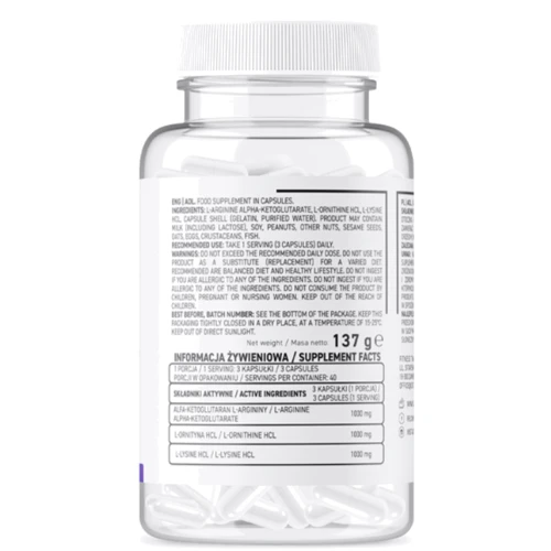 Амінокислота для спорту OstroVit Supreme Capsules AOL 120 caps / 40 servings: Тип Комплексные