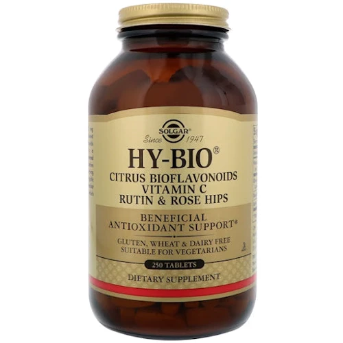 Solgar Vitamin C With Rose Hips 500 mg Солгар Вітамін С з біофлавоноїдами 250 таблеток