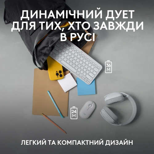 Комплект беспроводной Logitech Pebble 2 Combo White Wireless (920-012240): Максимальное разрешение сенсора 400-4000 dpi