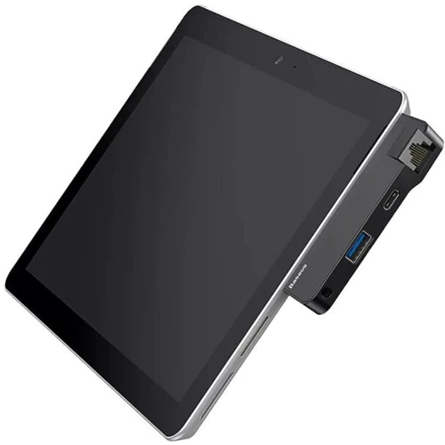 Адаптер Baseus Adapter USB-C+3.5mm to USB3.0+RJ45+USB-C+3.5mm Black (CAHUB-FG01): Цвет черный