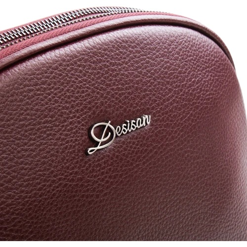 Женская сумка кросс боди Desisan бордовая (SHI3136-339): Фактура Матовая, Зернистая